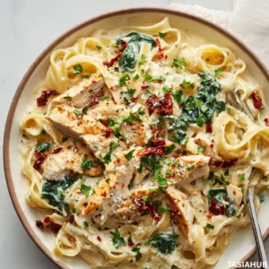 Creamy Tuscan chicken pasta