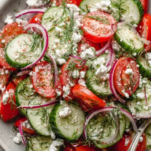 Cucumber tomato dill salad
