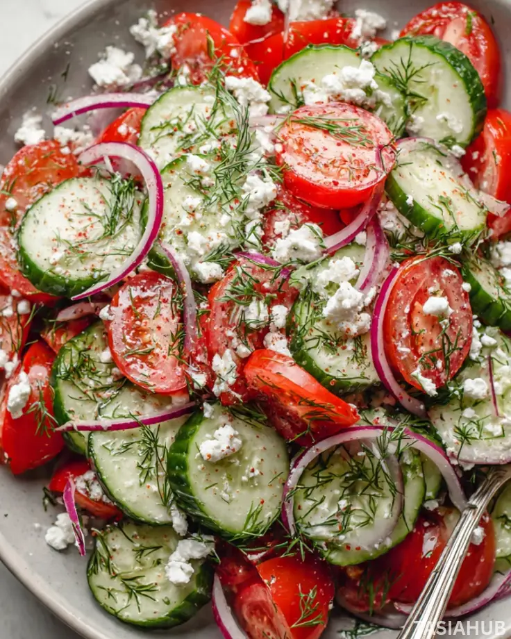 Cucumber tomato dill salad