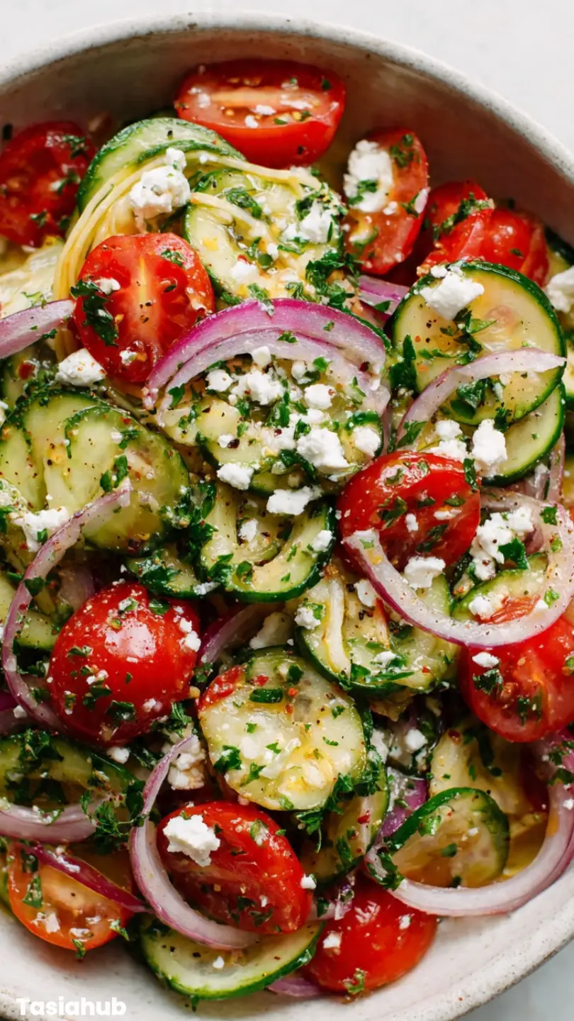 Cucumber Tomato Feta Salad recipe