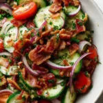 Bacon cucumber tomato salad