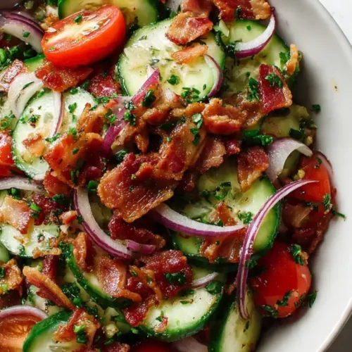 Bacon cucumber tomato salad