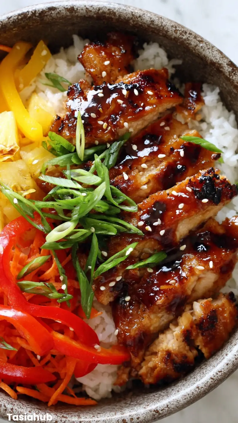 Grilled Hawaiian Chicken Teriyaki Bowls