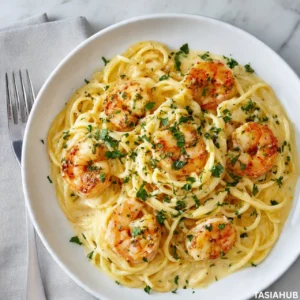 Lemon garlic shrimp pasta