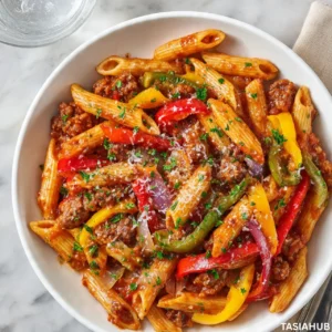 Sausage and peppers pasta