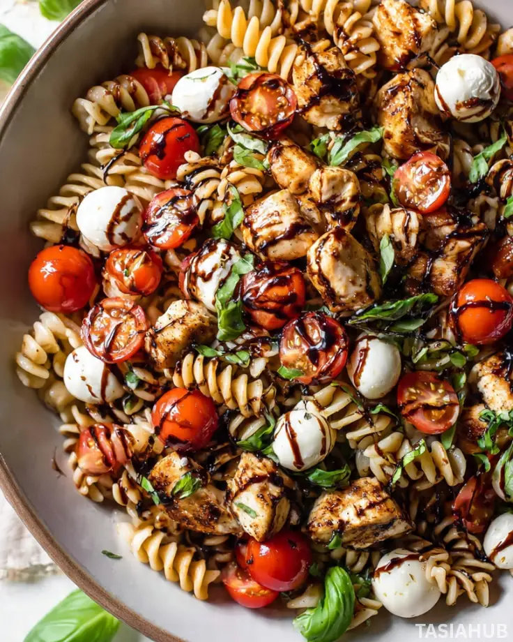 Chicken Caprese Pasta Salad