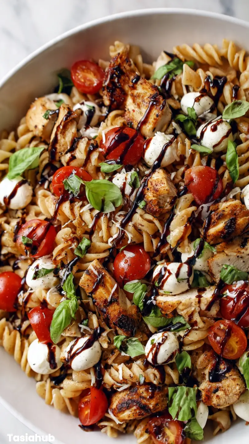 Chicken Caprese Pasta Salad