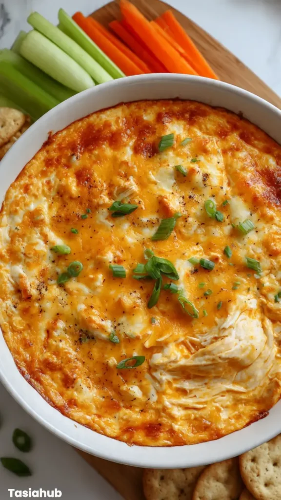 Cottage Cheese Buffalo Chicken Dip bowl