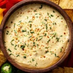 Cottage Cheese Queso Dip served