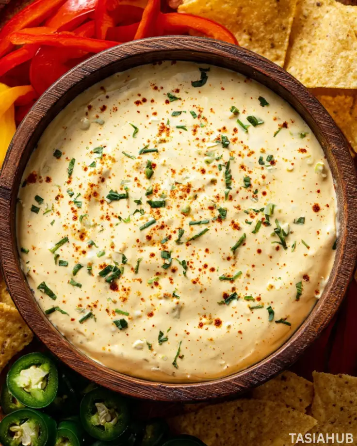 Cottage Cheese Queso Dip served