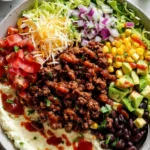 Cottage Cheese Taco Bowl served 1