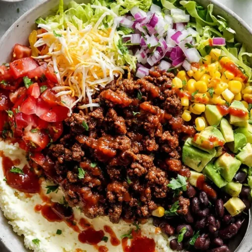 Cottage Cheese Taco Bowl served 1