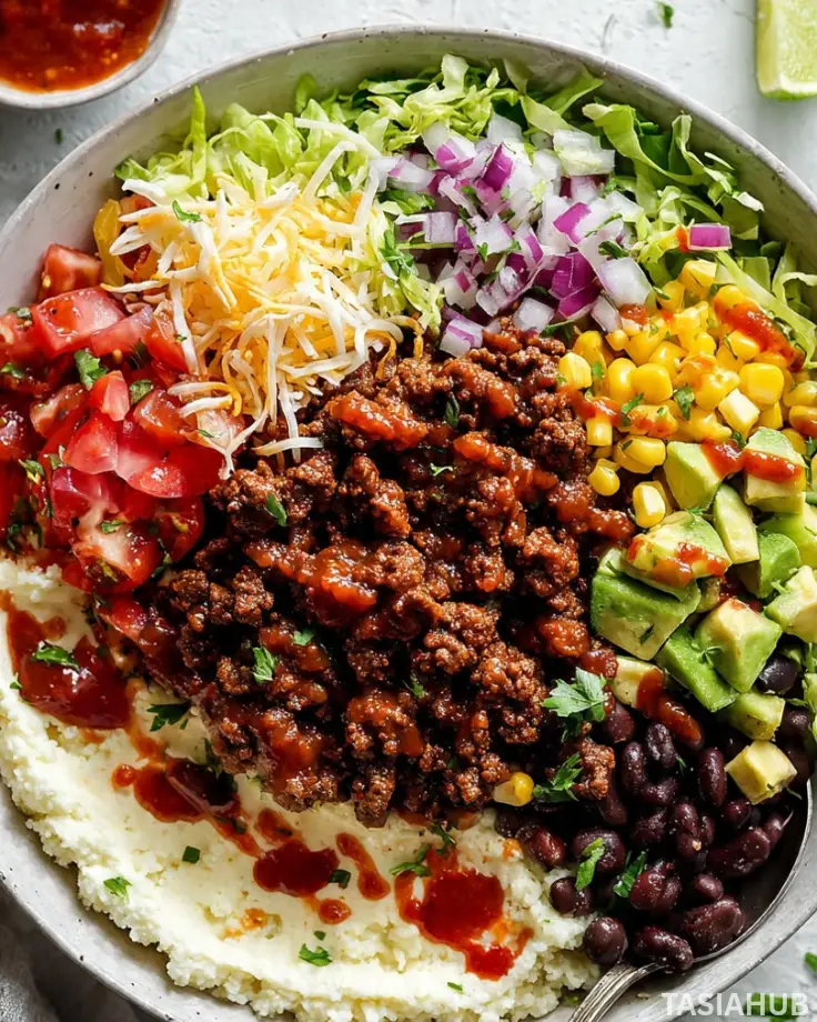 Cottage Cheese Taco Bowl served 1