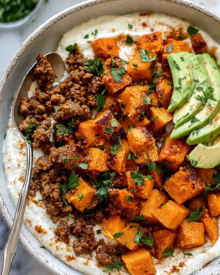 Sweet Potato Cottage Cheese Bowl