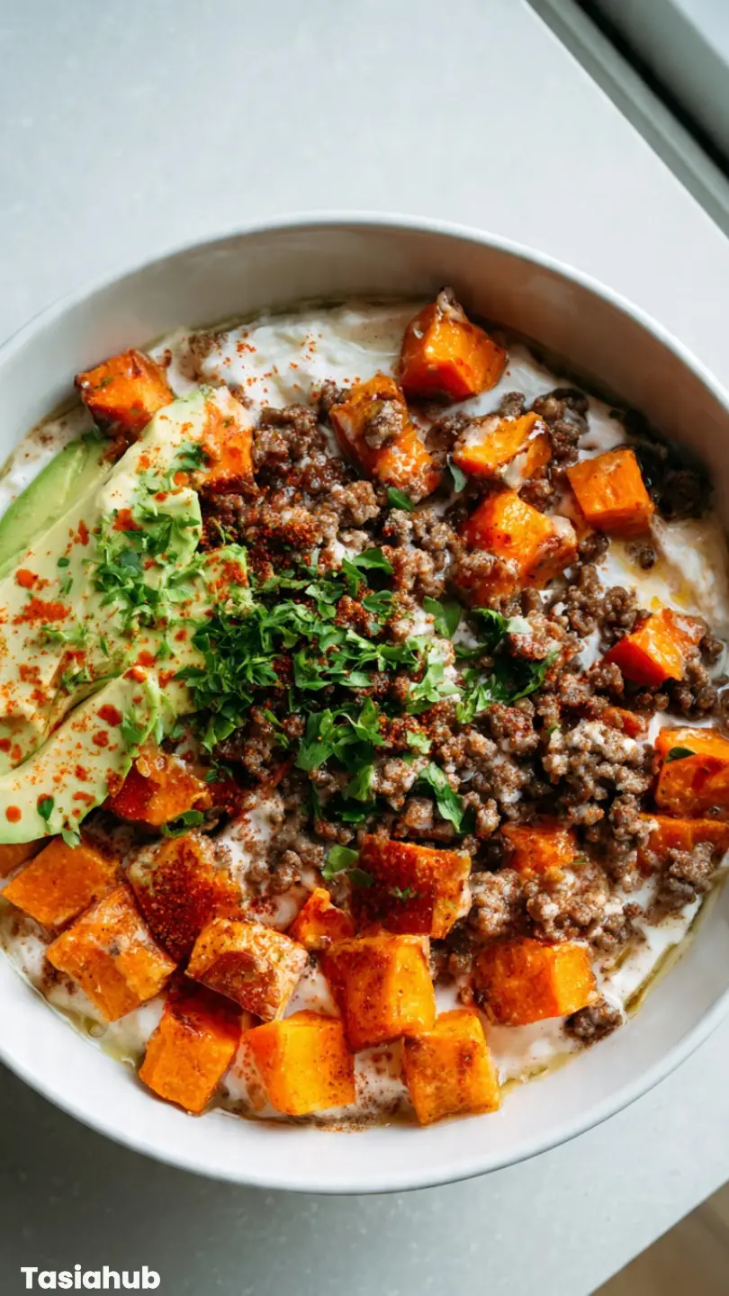 Sweet Potato Cottage Cheese Bowl