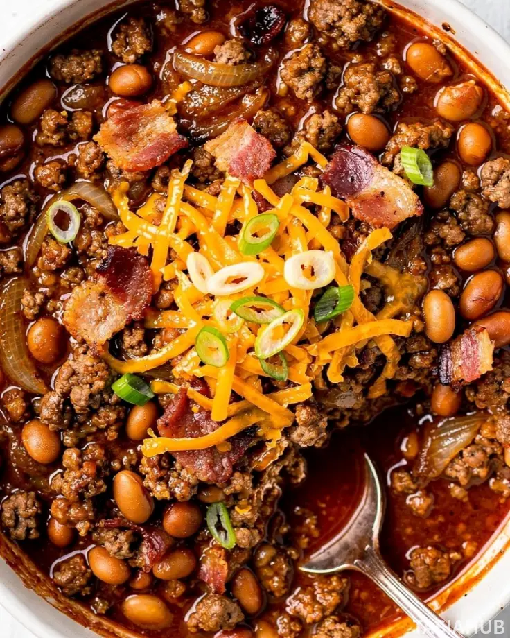 Baked beans with ground beef