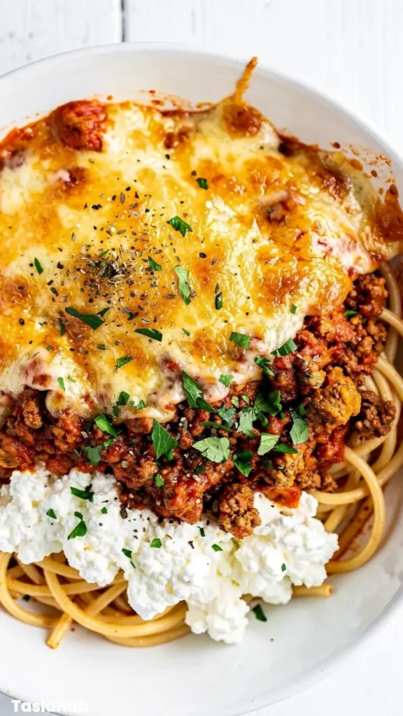 Baked Spaghetti With Cottage Cheese