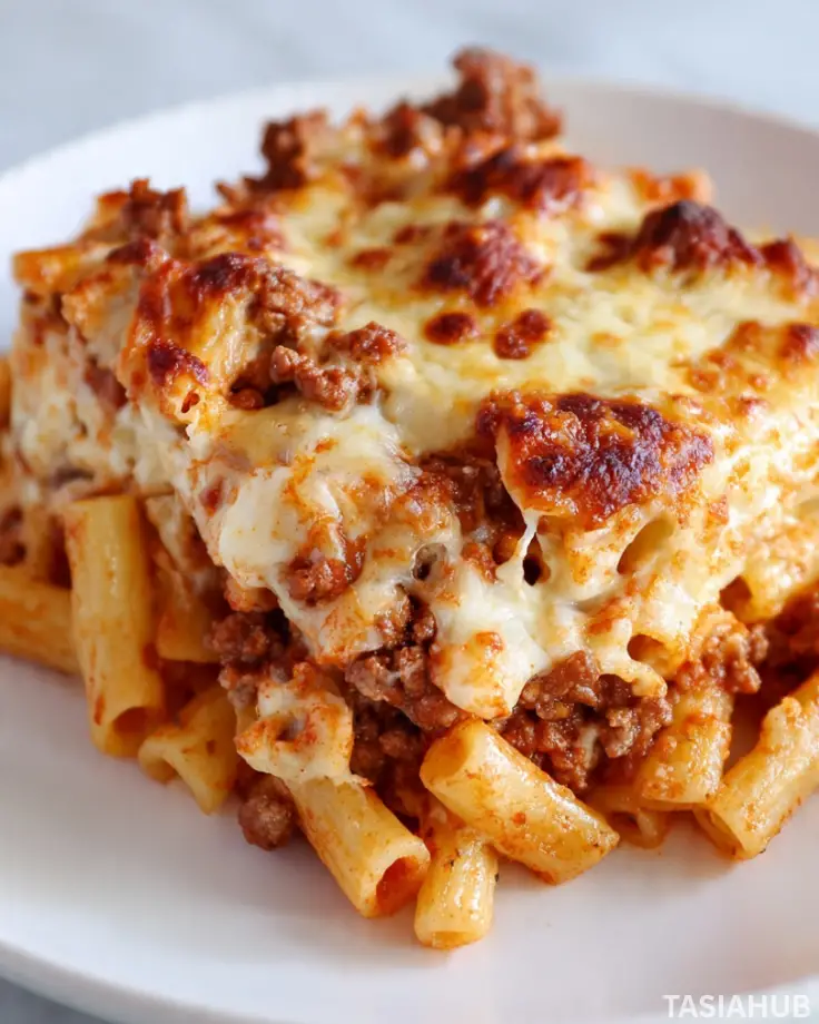 Baked Ziti With Cottage Cheese dish
