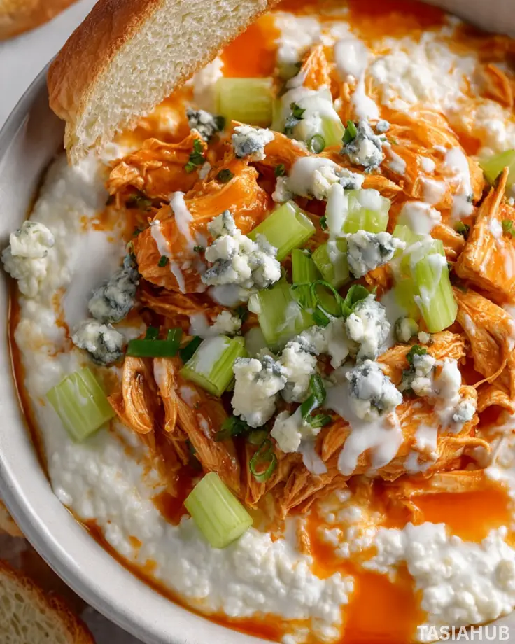 Buffalo Chicken Cottage Cheese Bowl dish