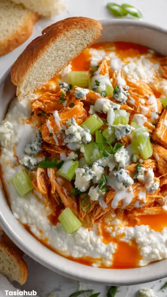 Buffalo Chicken Cottage Cheese Bowl recipe
