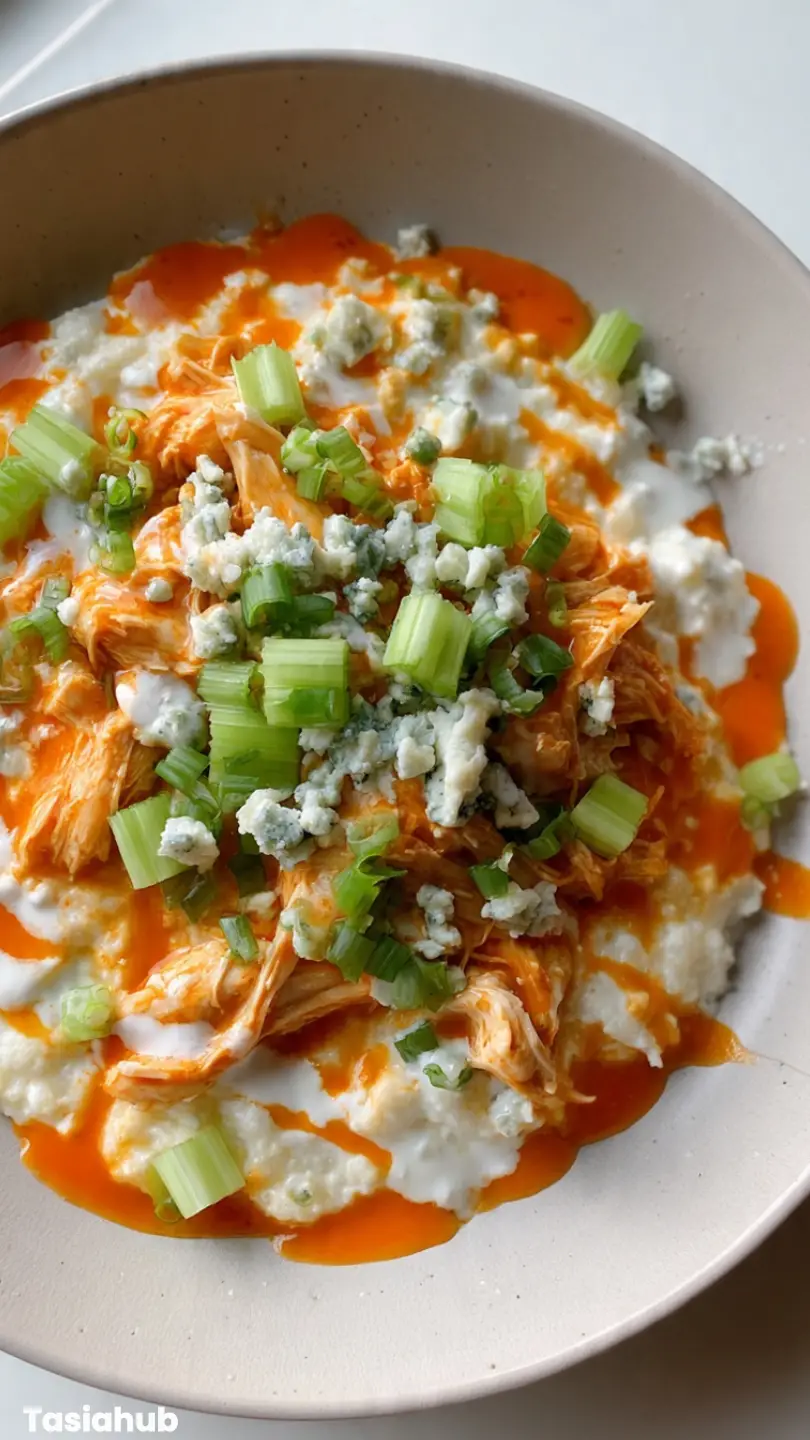Buffalo Chicken Cottage Cheese Bowl