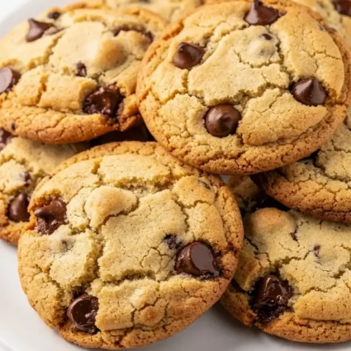 Cottage Cheese Chocolate Chip Cookies plate