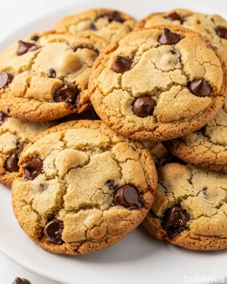 Cottage Cheese Chocolate Chip Cookies plate