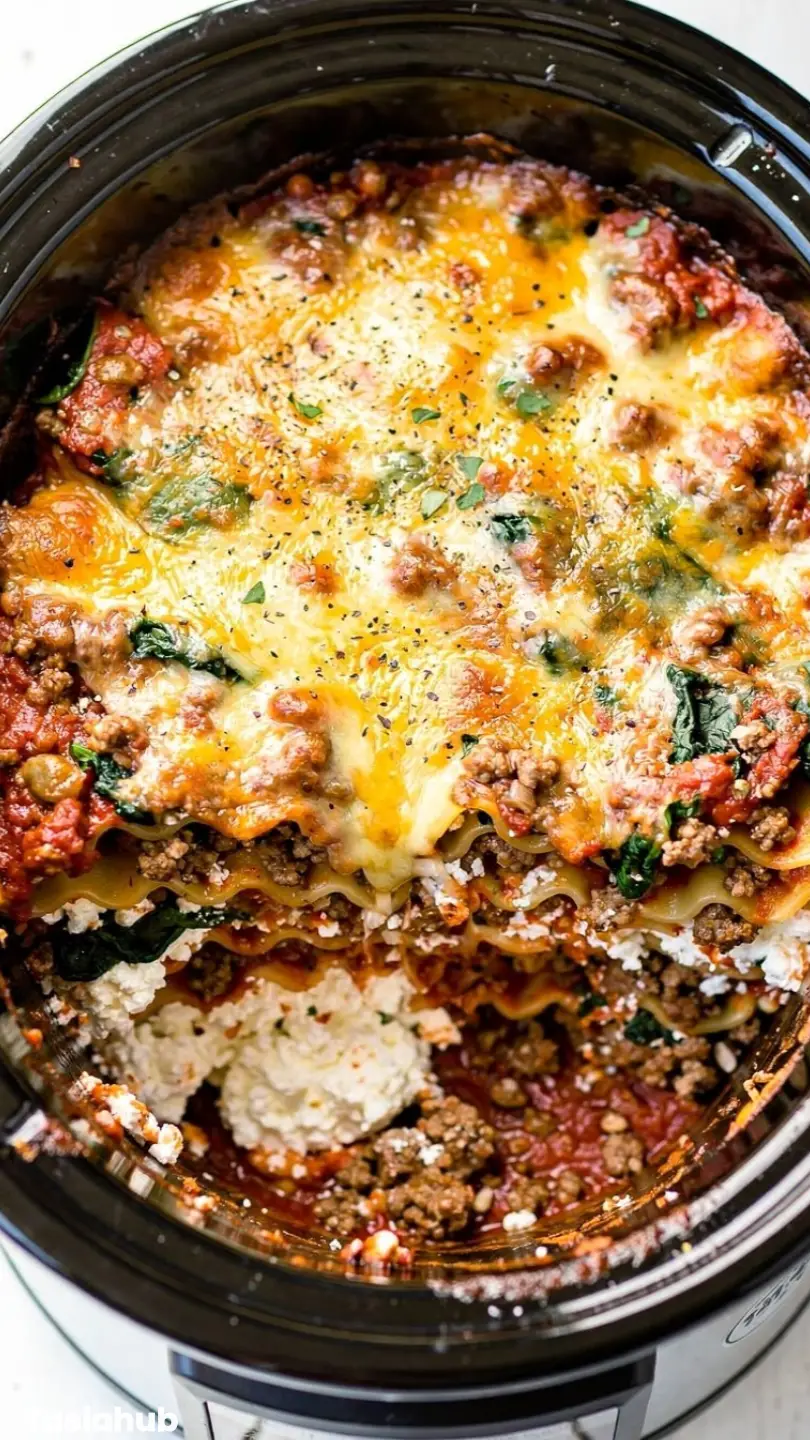 Crockpot Lasagna With Cottage Cheese recipe