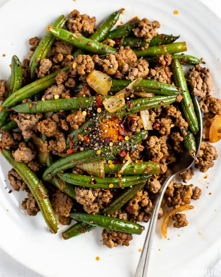 Ground Beef And Green Beans recipe