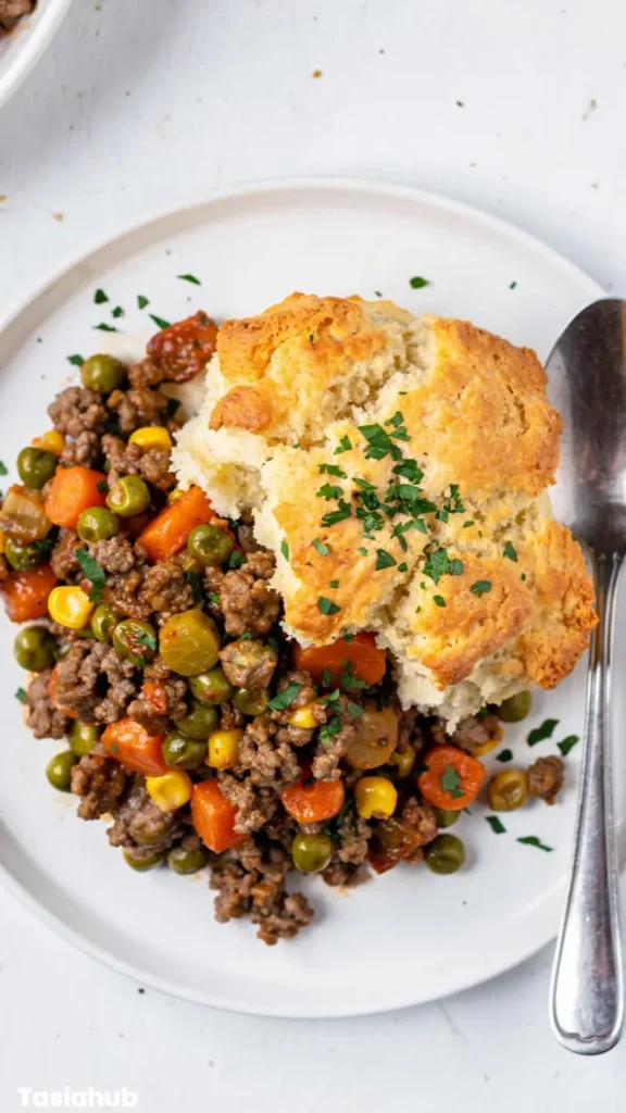 Ground Beef Cobbler recipe