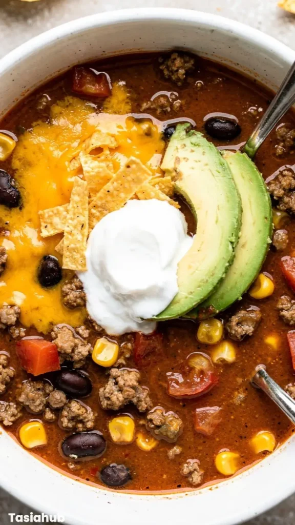 Ground Beef Enchilada Soup