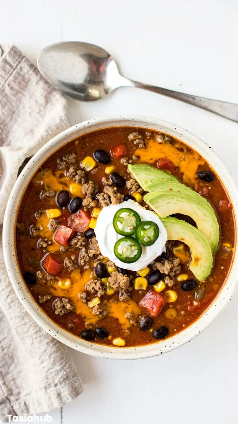 Ground Beef Enchilada Soup recipe