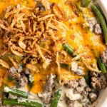 Ground Beef Green Bean Casserole dish
