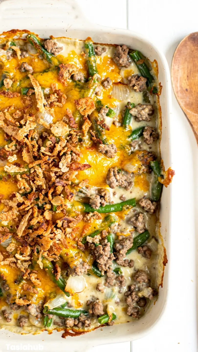 Ground Beef Green Bean Casserole recipe