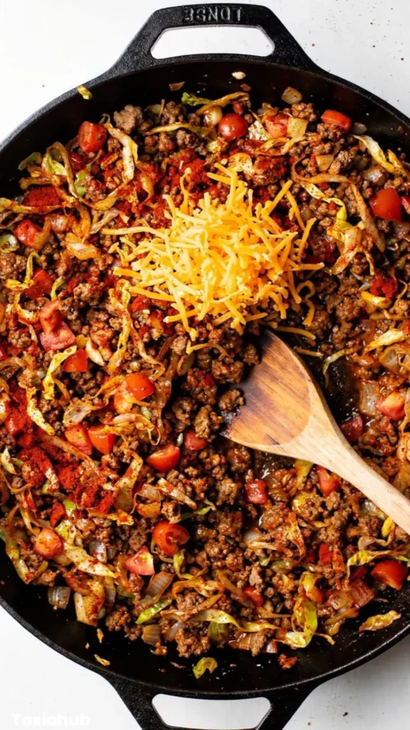 Ground Beef Taco Cabbage Skillet