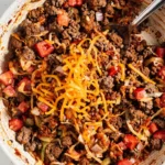 Ground Beef Taco Cabbage Skillet dish