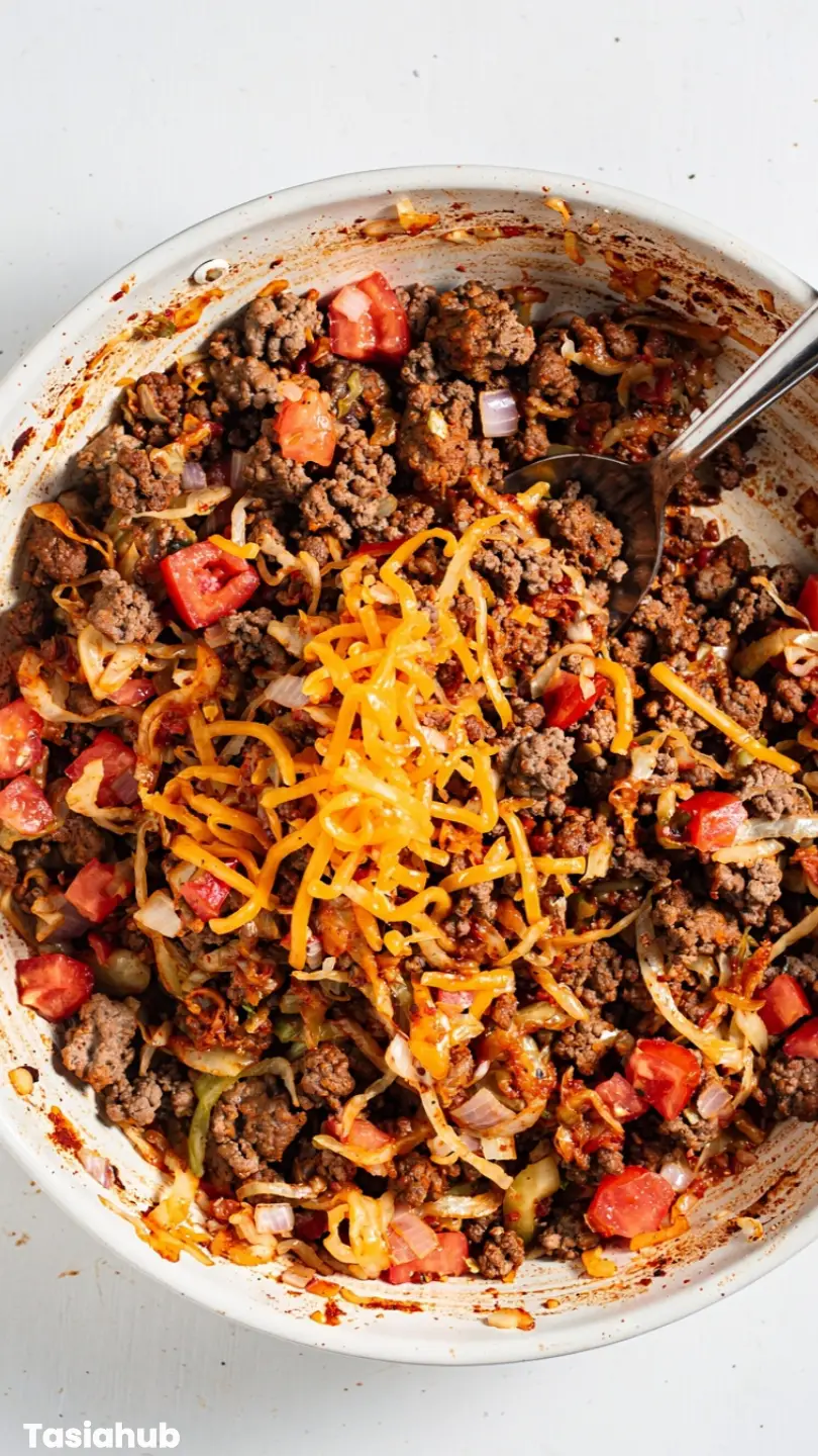 Ground Beef Taco Cabbage Skillet recipe