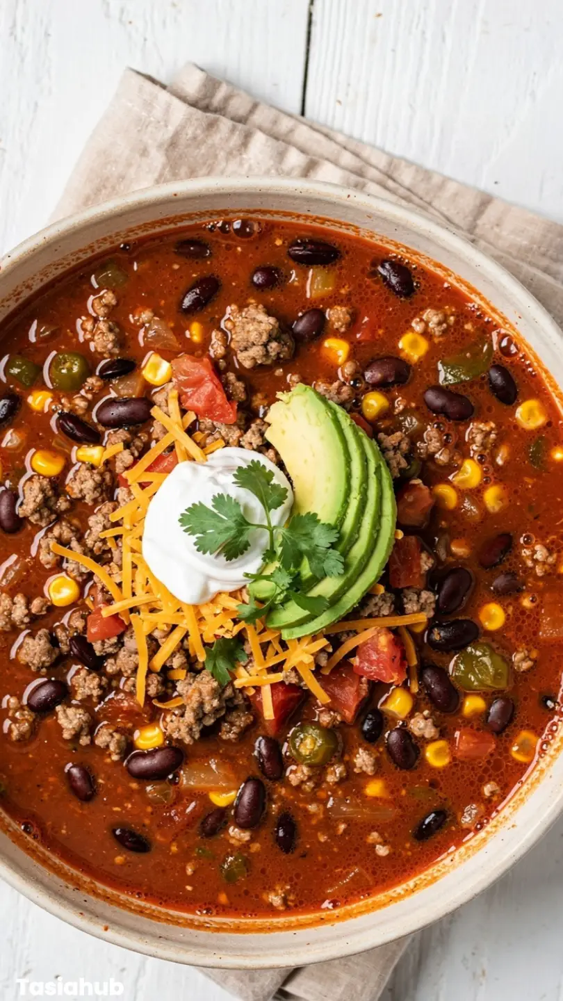 Ground Beef Taco Soup recipe
