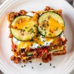 Ground Beef Zucchini Casserole dish