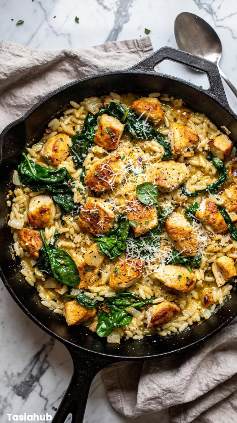 One Pot Chicken And Orzo recipe