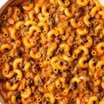 One Pot Chili Mac And Cheese dish