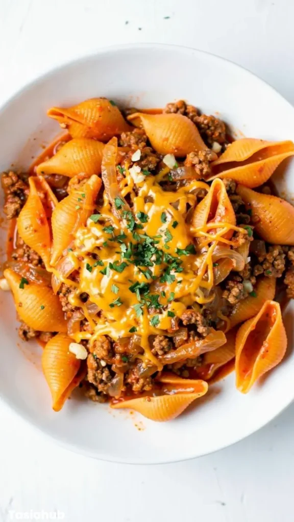One Pot Creamy Beef And Shells