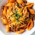 One Pot Creamy Beef And Shells dish