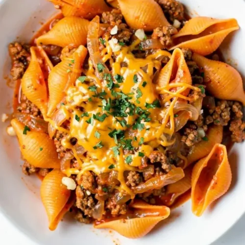 One Pot Creamy Beef And Shells dish