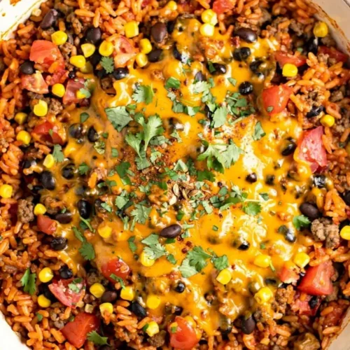 One Pot Mexican Rice Casserole bowl