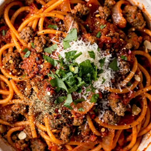 One Pot Spaghetti With Jar Sauce dish