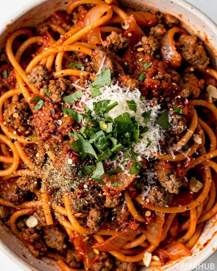 One Pot Spaghetti With Jar Sauce dish