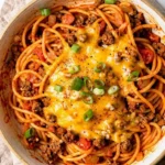 One Pot Taco Spaghetti
