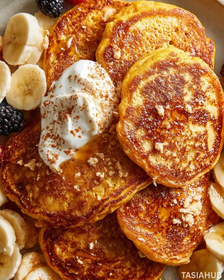 Pumpkin Cottage Cheese Pancakes recipe