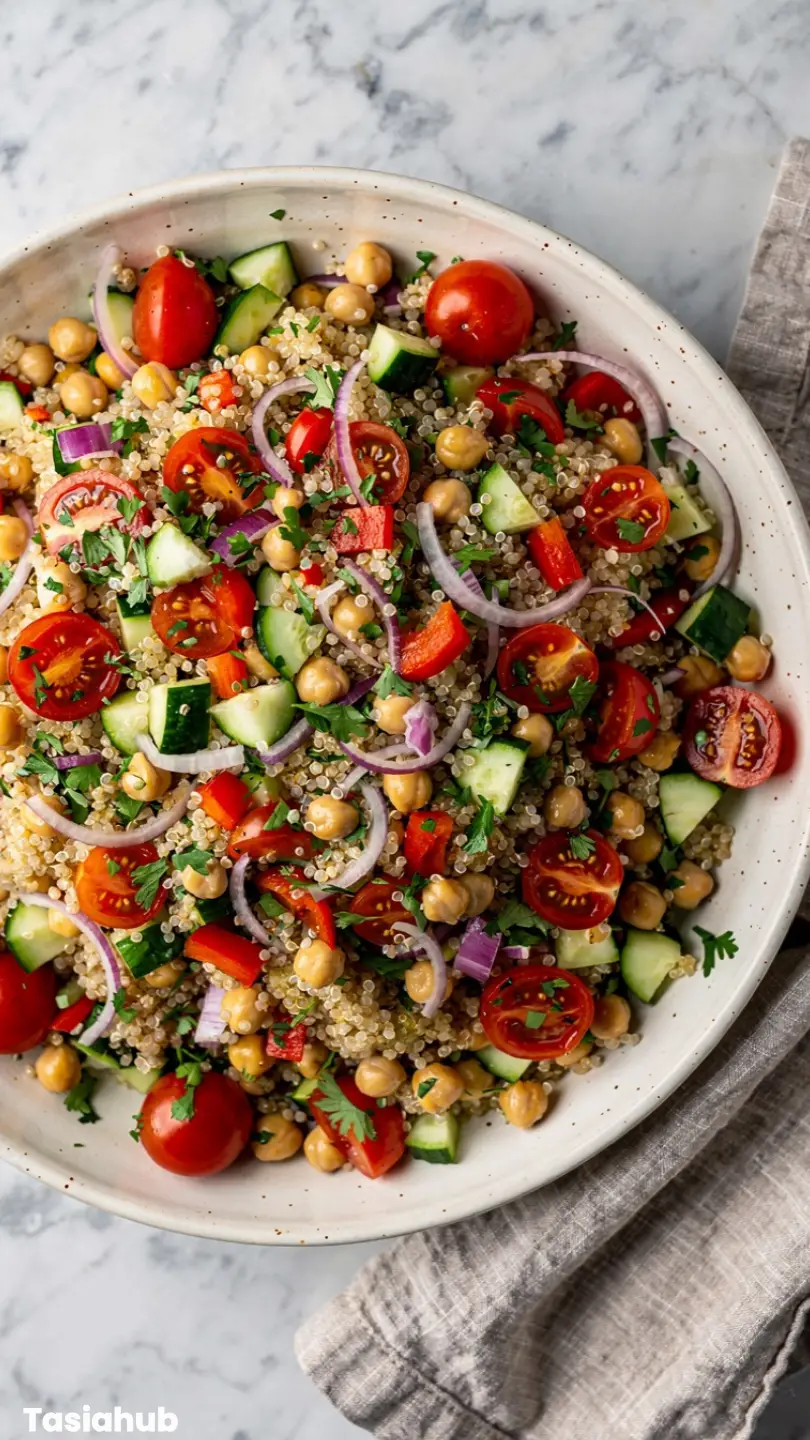 Quinoa Chickpea Salad bowl